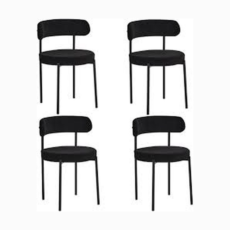 Tedy Chair — kavisli sırtlı metal sandalye